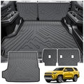 KUST Trunk Cargo Mat for 2025-2026 Toyota 4Runner Gas Accessories 5 Seats Only (Not for Hybrid or 7-Seats), Rear Cargo Liner with Back Seat Protector, TPE Rubber, Raised Edge, All Weather Protection by KUST