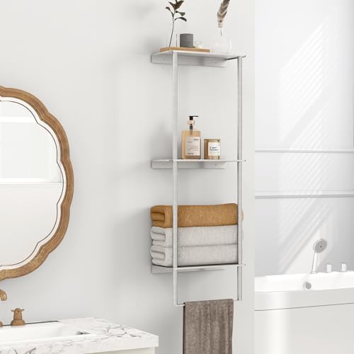 Bethom Towel Racks for Bathroom, 3Tier Towel Storage Rack, Brushed Nickel - Image 5
