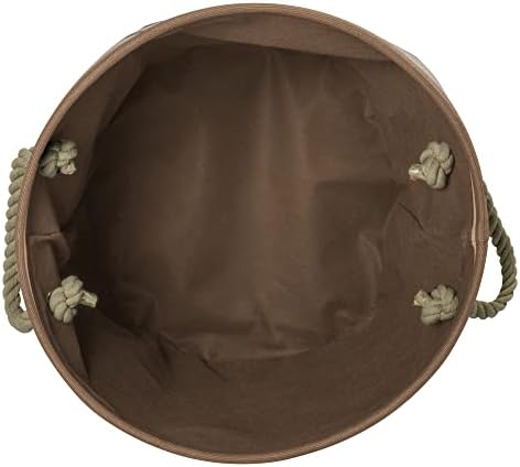 Bone Dry Dog Toy Basket, Round Brown Large, Collapsible - Image 2