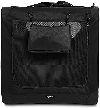 Amazon Basics Folding Portable Soft Pet Dog Crate Carrier Kennel, 42 x 31 x 31 inches, Black - Image 2