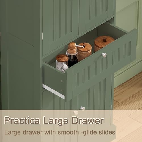 ChooChoo 51" H Bathroom Floor Cabinet with Drawer and Adjustable Shelves - Image 6