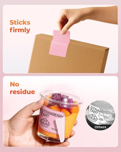 MUNBYN 4x2 Thermal Labels, 500 Sheets/1 Roll, Pink - Image 5