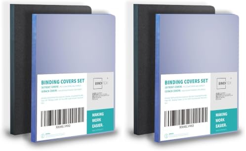 Binditek 20 Mil Binding Covers, 8.5x11 Inches, Semi-Transparent, 100 Pack by Binditek