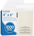 4” X 6” (1000 Count) Self Seal Clear Poly Bags with Suffocation Warning by SpartanIndustrial