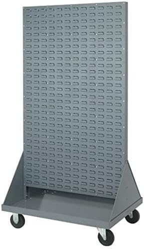 Quantum Storage Systems QMD-36H Solid Mobile Double Sided Louvered Panel 62 Shelves 72" H x 36" W x 25" D - Image 2