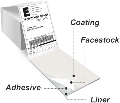 HUOJI 4x6 Thermal Labels, Perforated, 500/Stack, Commercial Grade - Image 6