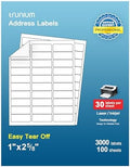 Shipping Address Labels, 1" x2-5/8 Address Labels, 100 Sheets,3000 Labels by TRUNIUM