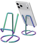 Metal Cell Phone Stand for Desk, Cute One-Piece Phone Holder, Stable Desktop Display Dock for iPhone, iPad, Samsung, Tablets & All Mobile Phones, Colorful by HZZADZXW