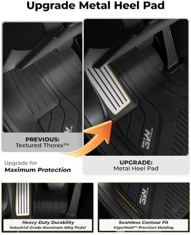 3W Floor Mats for Toyota Tacoma 2024-2026 Double Cab Automatic - Image 4