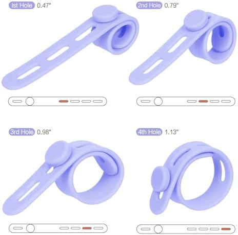 Donruby 30Pcs Silicone Cable Ties, Reusable Cord Organizer Straps, 6 Colors - Image 3