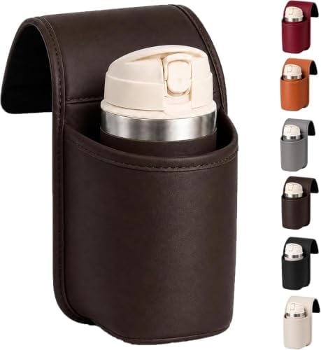 Leather Car Door Cup Holder,Clip on Extra Large Drink Organizer by Unknown
