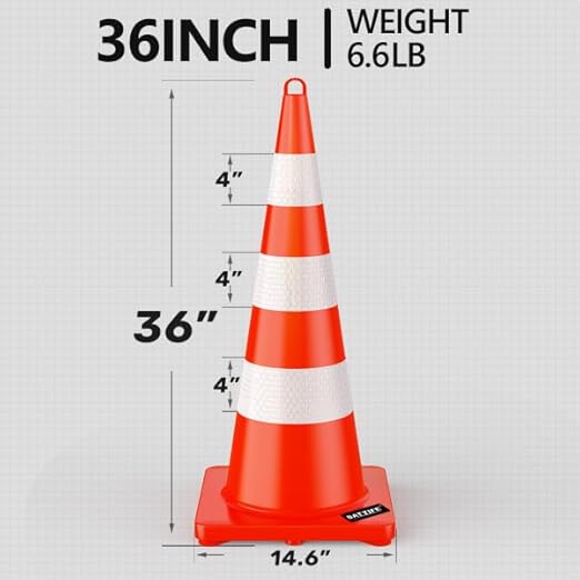 BATTIFE Traffic Safety Cones 36 Inch - Image 2