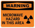 OSHA Warning Microwave Hazard in This Area with Graphic Sign, by SigoSigns