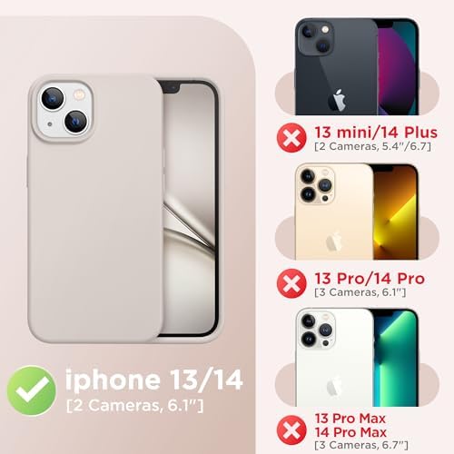 GolbinBox Magnetic for iPhone 13/14 Case, Silicone Cover, Stone - Image 2