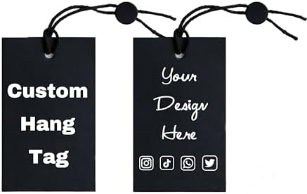 100 pcs Custom Hang Tags,Personalized Your Logo and Text Price Tags Jewelry Hang Tags Labels (1.95×3 inch) by Printyourdream