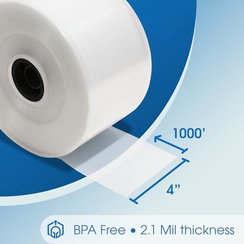 4" Wide LDPE Flat Poly Tubing Mini Roll, 4" W x 1000' L, 2 Mil - Image 2