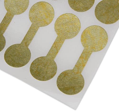 1000 Pieces Jewelry Repair, Price and Indentification Tags/Tyvek Self Adhesive Rectangle/Dumbbell/Barbell Jewelry Price Tags (Short - 35 x 12mm, Gold) - Image 3