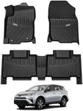 3W Floor Mats for Toyota RAV4 2013-2018, TPE All Weather Custom Fit by 3W