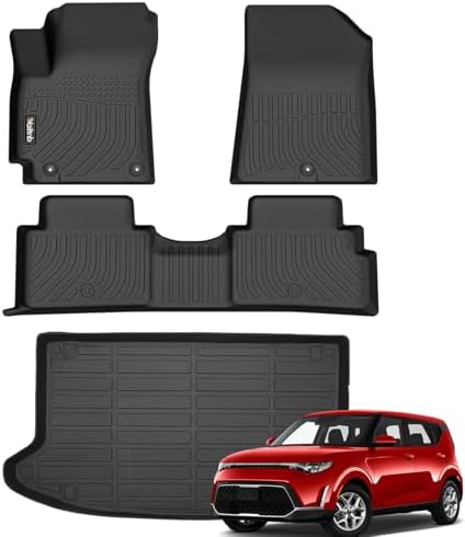 Wailtnb-for Kia Soul 2020-2025 2026 (Not EV) Floor Mat Cargo Liner All Weather Floor Liner Car Mat for Kia Soul Custom Fit Automotive Full Set Accessories 2025 by Wailtnb
