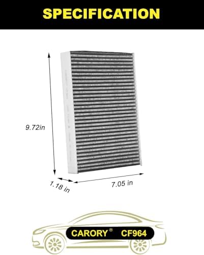 CARORY Cabin Air Filter w/Activated Carbon for Toyota Tundra (2022-2025), Tacoma (2024-2025), Sequoia (2023-2025), Lexus LX600(2024-2025), GX550(2024-2025) and More, OE# 87139-60030, CF12964, CF964 - Image 2