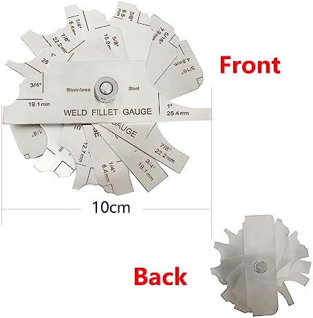 3pcs/Set MG-11 Cam Type Weld Gauge Metric & Inch + V-WAC Gage Biting Edge Stainless Steel Welding Gauge + MG-8 Bridge Cam Gage Welding Gauge - Image 2