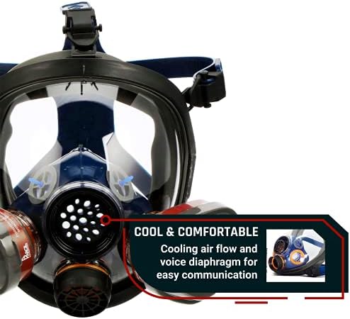 Parcil Distribution Full Face Respirator Mask - Air Purifying, Organic Vapor & Particulate - Industrial Use - CE Tested - Image 4