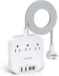 One Beat Power Strip with USB C, 3 Outlets 4 USB Ports (22.5W/4.5A), 6ft by OneBeat