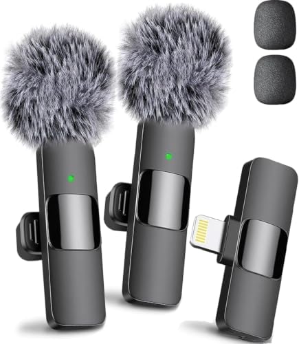Mini Mic Pro (Latest Model – #1 Microphone for iPhone, Wireless Mini Microphone, Clear Voice, Noise Cancelling, Lavalier Mic for TikTok, YouTube & Interviews (iPhone 14 & Below) by MiniMicPro