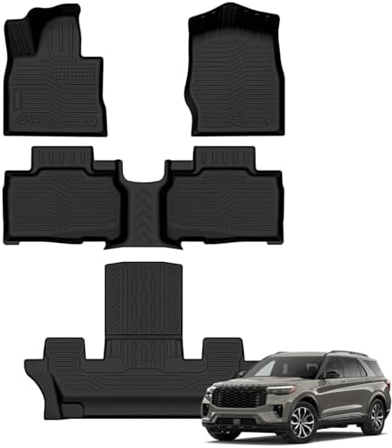 AUXKO All Weather Floor Mats for Ford Explorer 6&7 Seater 2026-2020 by AUXKO