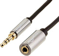 Amazon Basics 3.5mm Male to Female Stereo Audio Extension Cable for Headphones with Gold Plated Connectors, Aux Cord Extender, 25 Foot, Black by AmazonBasics
