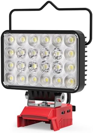 Azocek LED Work Light Compatible with Mil-wau-kee 18V Battery 7200LM by Azocek