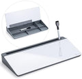 Varhomax Glass Desk Whiteboard with Storage, Desktop Organizer to-do List Memo Notepad Dry Erase White Board for Home Office and School Supplies (Gray) by Varhomax