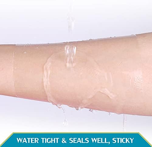 50 Pcs Chest Port Shower Cover Waterproof Adhesive Bandage Protector 4 x 4 Inch for Dialysis Catheter Chemo Hemodialysis Transparent Patch Surgery Wound Incision Water Barrier Stretch Dressing - Image 4
