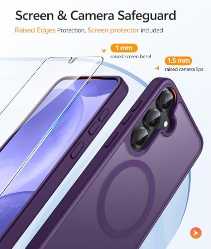 FNTCASE for Samsung Galaxy S25/S24 Case, Fit for Magsafe, Screen Protector - Image 4
