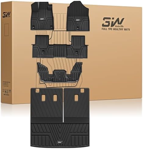 3W Floor Mats & Seat Back Mat & Cargo Liner Fit for Honda Pilot 2023-2026 by 3W