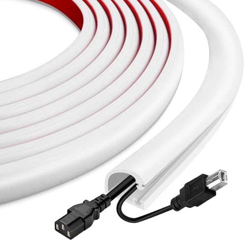 Silicone Cord Covers for Wires on Wall Cord Hider Self-Adhesive by EYAYEN