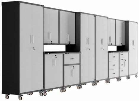 12-Piece Garage Storage Cabinets System Heavy Duty Workshop Set by FLIXELIO