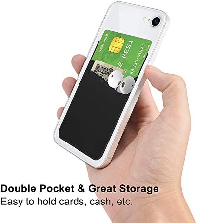 Senose Phone Wallet, Card Holder for Back of Phone Stick on Cellphone Cases - Image 4