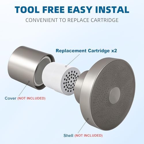 Shower Filter Replacement Cartridge for JOLIE Shower Head Filter - 10 Stage - 2 Packs - Image 2