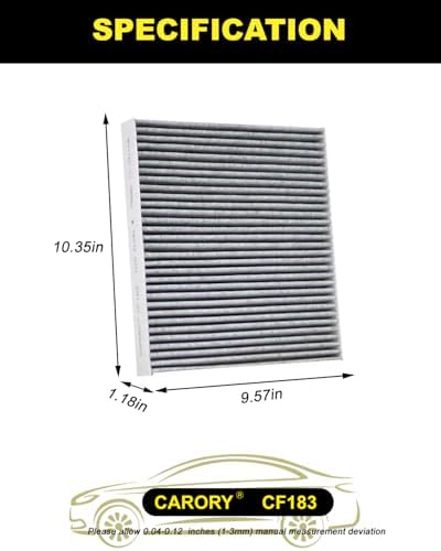 Cabin Air Filter w/Activated Carbon for Jeep Grand Cherokee (2011-2021, Not Fit Cherokee), Dodge Durango 2011-2025, 68079487AA, 68079487AB, CF11183, CF183 - Image 2