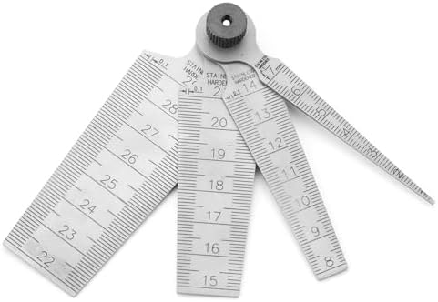1 Set Taper Gage High Precision,Stainless Steel Wedge Feeler Hole Taper Gauge Ruler with Wedge Design,Welding Taper Inspection Measuring Tool by Chiffonade
