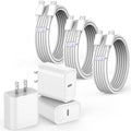 10FT Fast Charging Cord for iPhone 17 16e 15,3Pack Extra Long 10Foot USB C to Type C Charger Cable 20W USBC Charger Block Cube Super Quick Charging for iPhone 17 Air/17 16 15 Pro/Plus/Pro Max,iPad Pro by Vagavo