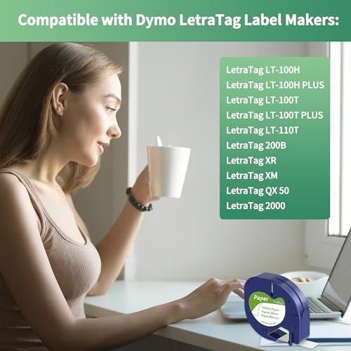 4 Pack Wonfoucs Compatible for Dymo White Paper Label Refill 1/2 x 13 91330 - Image 2