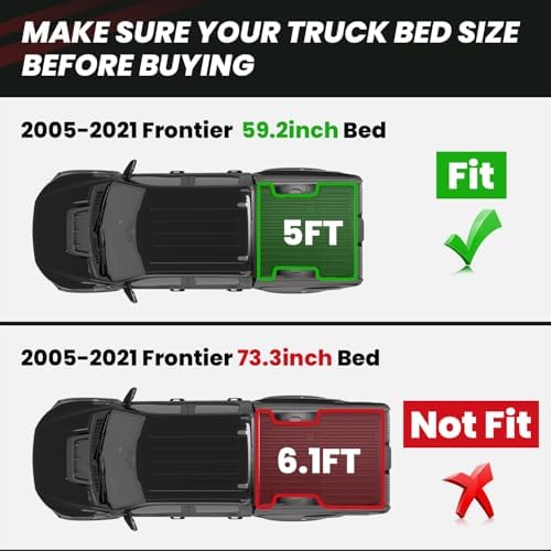 LASFIT Truck Bed Mat for Nissan Frontier 2005-2021 5FT/59.2 Inches - Image 2