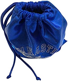 LIL'FOX 8"x10" Drawstring Gymnastics SMALL GRIP BAG 26x20cm - Lightweight Bag for Personal Equipment - Shiny Foil Rhinestones - Image 2