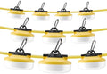 LED Construction String Lights 100FT, 3 Prong, 10000 LM, 5000K LED String Work Lights, 100W Temporary Lighting for Job Site Outdoor Indoor, IP65 Waterproof Temporary Construction Lights, ETL Listed by Unknown