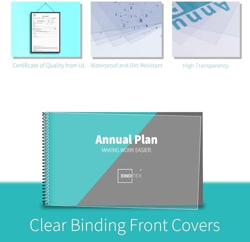 Binditek 100 Pack Binding Covers Set, 8.5x14 Inches, 8Mil PVC & 12Mil Poly - Image 4