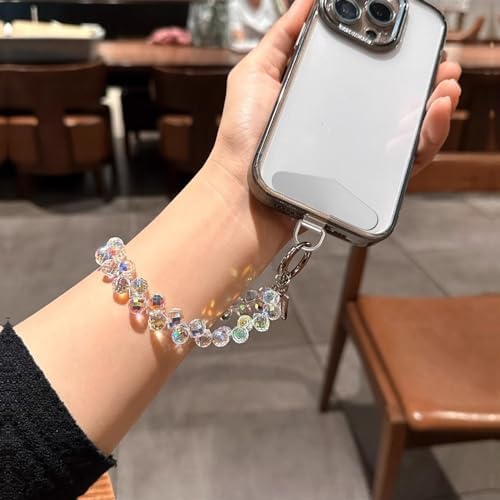 TENOC Beaded Phone Wrist Strap, White - Image 5