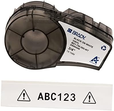 Brady Authentic (M21-750-595-WT) All-Weather Vinyl Label for Indoor/Outdoor ID & Authentic (M21-500-595-WT) All-Weather Vinyl Label for Indoor/Outdoor ID, Lab and Equipment Labeling - Image 2