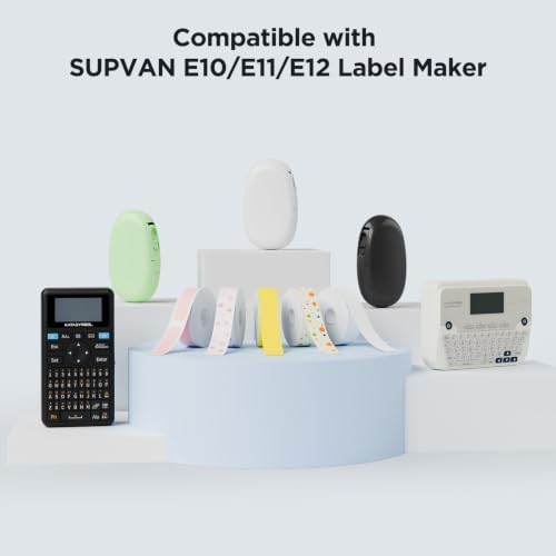 SUPVAN E-Series Continuous Label, 2 Packs, 0.59'' W × 19.68' L, White - Image 3